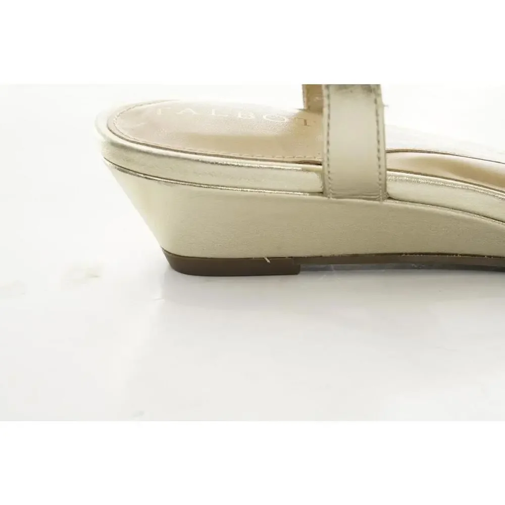 Talbots Capri Metallic Leather Sandals Strappy Women's Sz 5M Shoes